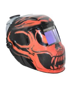 JCK47105 image(0) - Jackson Safety - Welding Helmet - Auto Darkening - Nylon - 3.94" x 2.36" Viewing Area - Shade 4/9-13 Variable with Grind ADF 1/1/1/2 - 370 Speed Dial Headgear - Bead Demon Graphics