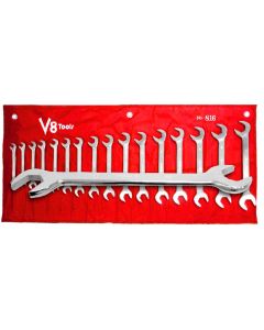 V8T816 image(0) - V-8 Tools WRE SET COMBO 16PC ANGLE 8M TO 23M