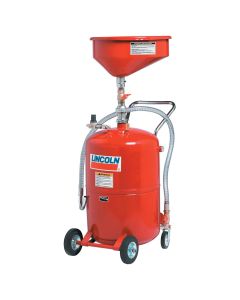 LIN3614 image(0) - Lincoln Lubrication Pressurized Used Oil Steel Evacuation Drain - 20 Gallon Capacity, Red