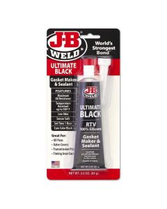 JBW32329 image(0) - J-B Weld 32329 Ultimate Black High Temperature RTV Silicone Gasket Maker and Sealant - 3 oz.