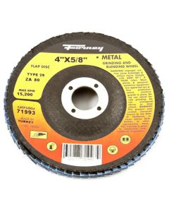 FOR71993-5 image(0) - Forney Industries Flap Disc, Type 29, 4 in x 5/8 in, ZA80 5 PK