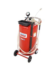 LIN3637 image(0) - Lincoln Lubrication Pneumatic Air Operated Red Portable Used Fluid Evacuator, 25 Gallon