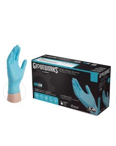 AMXINPF46100 image(0) - Ammex Corporation Gloveworks Nitrile Powder Free Gloves L