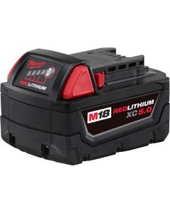 MLW48-11-1850 image(0) - Milwaukee Tool M18 REDLITH XC 5.0AH EXT CAP BATTERY PACK