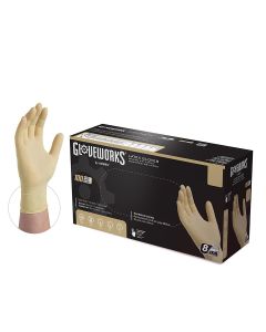 AMXILHD46100-CS image(0) - Ammex Corporation L Gloveworks HD P/F Textured Latex Gloves - Case